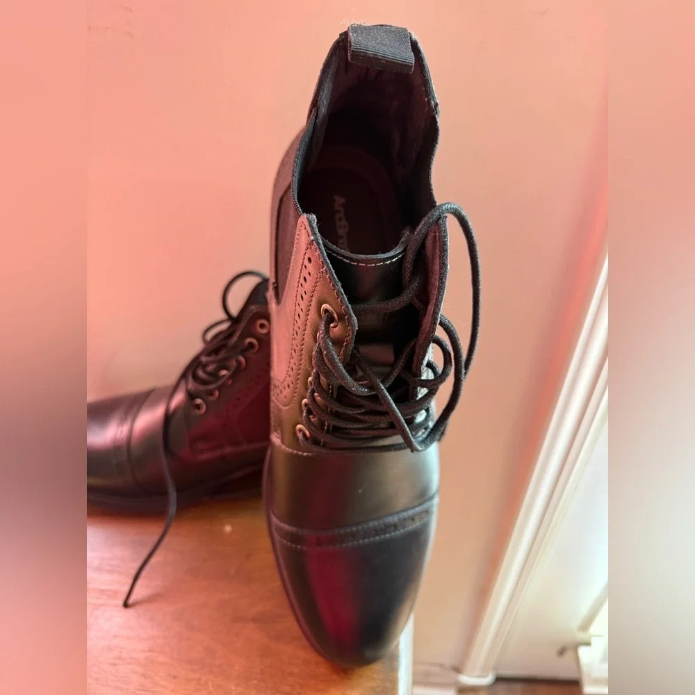 ArcBrothers Leather Chelsea Lace Up Boots